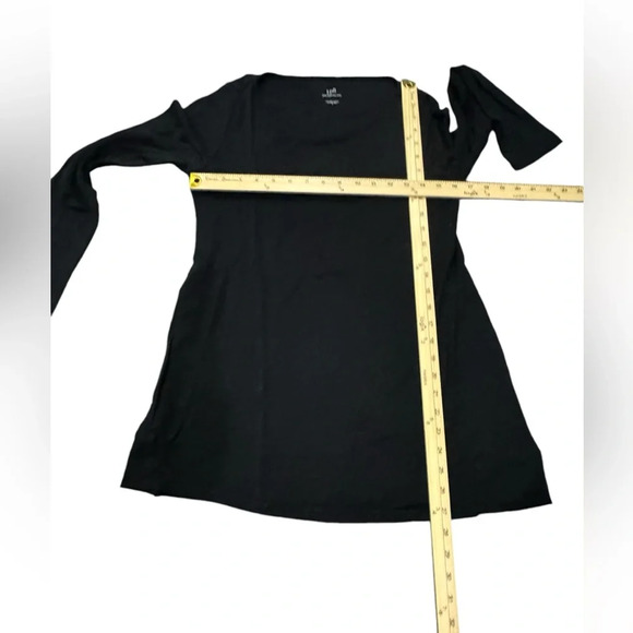 Gorgeous Jet black EUC J Jill Pima Boat Neck Tunic 100% Cotton Size Small - Picture 3 of 4